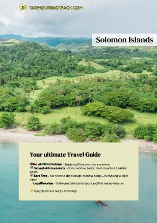 example page 0 from our offline Travel Guide for Solomon Islands